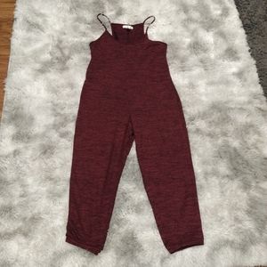 Spegetti strap maroon jumper with pockets